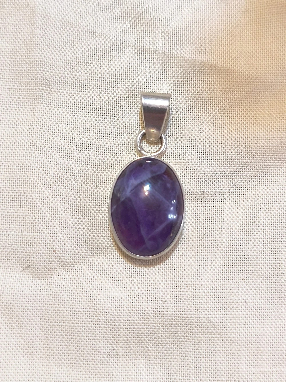 Purple Amethyst Sterling Silver Pendant